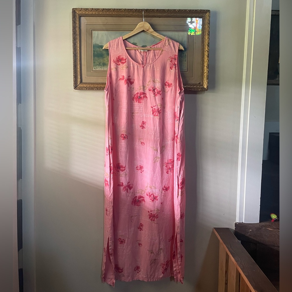 Vintage Linen Floral Love Notes Dress